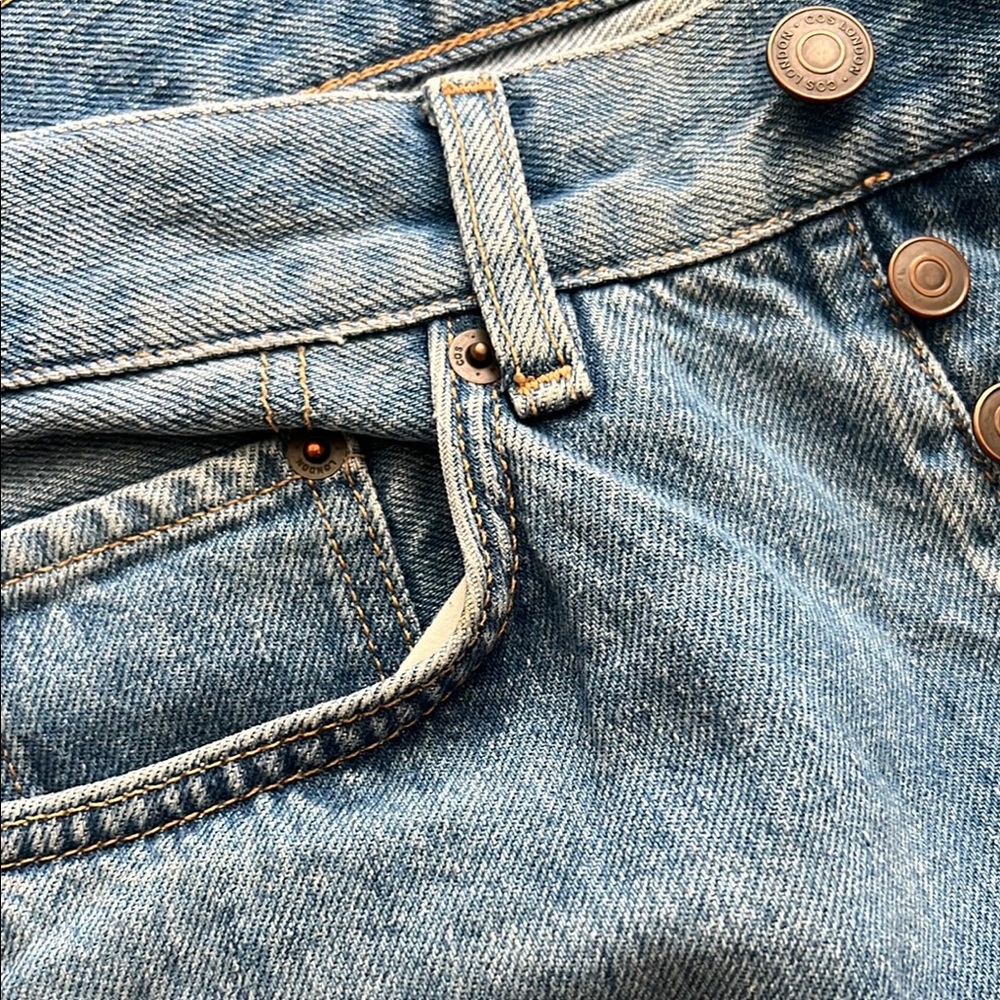 COS Men's Denim Blue Straight Jeans - Picture 5 of 8